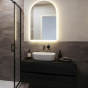 Arch Bathroom Mirror with Backlighting (Slim)