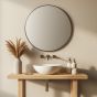 Round Bronze Metal Frame Mirror (Small)