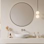 Round Bronze Metal Frame Mirror (Large)