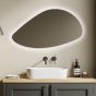 Large Asymmetrical Bathroom Mirror with Backlighting (Shaver)