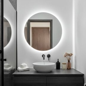 Round Bathroom Mirror with Backlighting (Shaver)