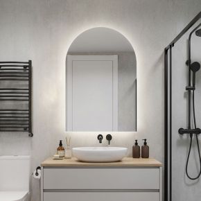 Arch Bathroom Mirror with Backlighting (Slim)