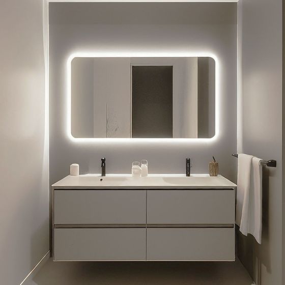 Glow Illuminated Edge Bathroom Mirror (Shaver)