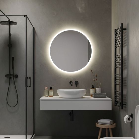 Round Glow Edge Bathroom Mirror (Shaver)